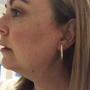 14 k gold bar earrings